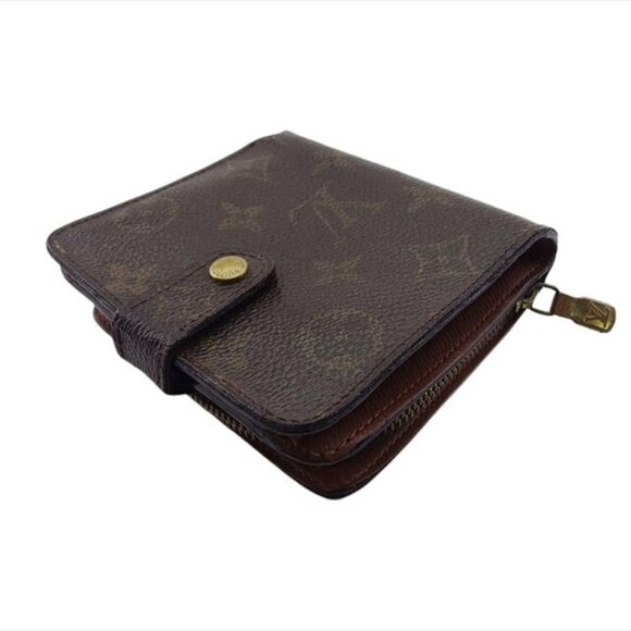 LOUIS VUITTON Bifold Wallet Monogram Beige Monogram Canvas Auth Used - Picture 5 of 10